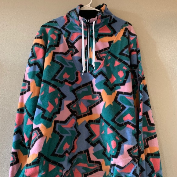 Empyre Tops - Empyre Geometric Fleece Quarter Zip